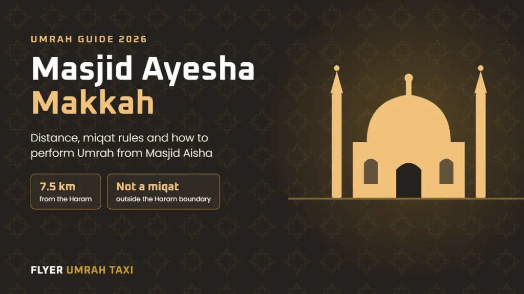 Masjid Ayesha Makkah – distance, miqat rules and Umrah guide