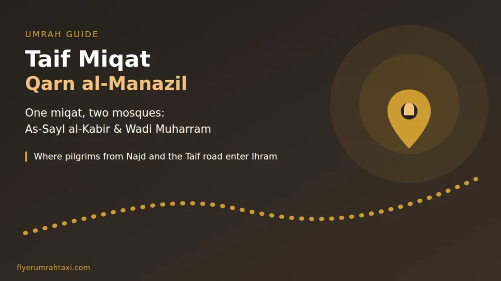 Taif miqat – Qarn al-Manazil, As-Sayl al-Kabir and Wadi Muharram on the Taif to Makkah road